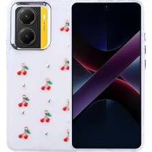 Gns Store Poco X7 Pro Kılıf Airbag Tasarımlı Simli Şeffaf Gnst Kutup Kapak - Kiraz