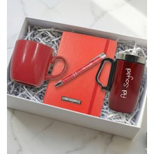 Kişiye Özel Ofis Hediye Seti (Termos Bardak, Defter, Kalem, Kupa)