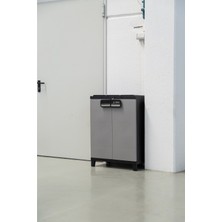 Divona Home Toomax Smart Plastik Kısa Bahçe Depolama Dolabı (2 Raflı – 66 cm x 40 cm x 88 cm )