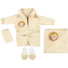 Concon %100 Organik/ Yenidoğan Bornoz Aslan /yenidoğan Bebek Hediyesi / 0-1 Yaş Için Kullanıma Uygundur