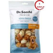 Dr.sacchi Tavuk Sargılı Düğüm Kemik Köpek Ödülü 100 gr x 4 Adet
