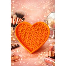 Maku Home Makyaj Fırçası Yıkama Aparatı / Kalpli Makyaj Temizleme Pedi/ Makyaj Temizleyici