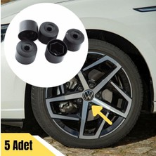 Özgürce Siyah Vw Polo 2022-2024 Için 5'li Bijon Kapağı Seti