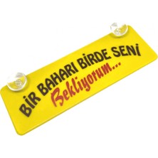 Özgürce Bahar Temalı Sarı Dekor Plaka Vantuzlu Cam Süsü