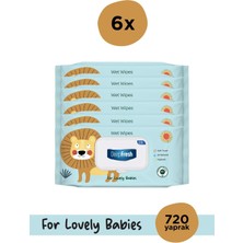 Deep Fresh Islak Mendil Lovely Babies Aslan 8 x 90 Yaprak