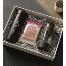 Kişiye Özel Dereceli Termos & French Press & Taze Filtre Kahve Hediye Seti