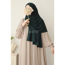 Asilnur Elif Büyük Boy Şal 70X220 Zümrüt Yeşili
