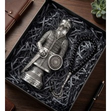 Ayetel Kürsi Işlemeli Gümüş Zırh Biblo & Tesbih Hediye Seti