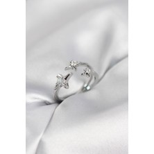 Inure Jewelry Minimal Kutup Yıldızı Model Gümüş Renk Kadın Yüzük