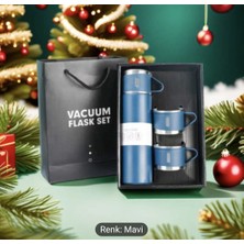  termos seti, paslanmaz çelik termos 500ml, 2 fincan ıle, seyahat seti özel çantalı