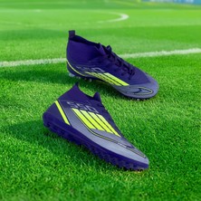 Sportaç Erkek Neon Renkli Çoraplı Bağcıklı Halısaha Ayakkabısı Krampon