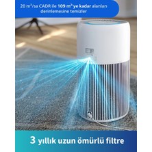 Philips 109 M2 Kapsama Alanlı Wi-Fi Destekli Sessiz Hava Temizleyici Silentwings Teknolojisi Ile Havayı Virüs Toplar  Büyük Oda ve Evler Için Akıllı Temizleyici