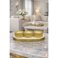 Nox Atelier Örgü Formlu El Yapımı Soya Mum ve Dekoratif Tabak