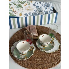 Rossev Porselen Türk Kahve Fincanı Hediyelik Almira Özel Hediye Kutulu