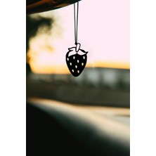 Özgürce Metal Çilek Motifli Dikiz Aynası Süsü, Şık ve Işıltılı Oto Aksesuar