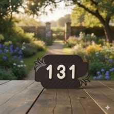 Evsay Kişiselleştirilmiş Ahşap Ev Kapı Numarası Tabelası Kapı Süsü