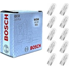 Bosch W5W 12V BA15S Orta Dipsiz Ampul 10 Adet