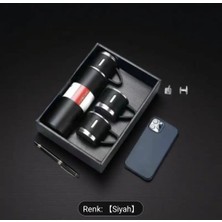  termos seti, paslanmaz çelik termos 500ml, 2 fincan ıle, seyahat seti özel çantalı