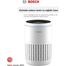 Bosch Etkili Sessiz Modlu Akıllı Sensörlü  Evcil Hayvan Tüyü Toz ve Virüs Giderici Aktif Karbon Hava Temizleme Cihazı 37.5m²