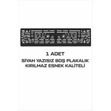 Özgürce Yazısız Siyah Esnek Oto Plakalık, 1 Adet, Kırılmaz ve Dayanıklı Tasarım