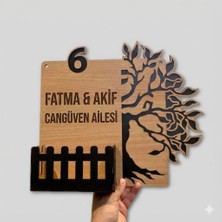 Evsay Isme Özel Yaşam Ağacı Desenli Kapı Süsü Kapı Aksesuarı