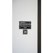 Evsay 3'lü Ahşap Kapı Isimliği, Kapı Numarası ve Besmele