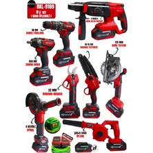 Retools Bordo 8’li Set (Daire Testere + Makas + Testere + Hava Üfleme)