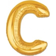 Akıllı Durak C Harf Folyo Balon Altın Renk 40 Inç