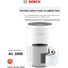 Bosch  Evcil Hayvan Tüyü Toz ve Virüs Giderici Aktif Karbon Hepa Filtreli Alman Mühendisliği Kompakt Tasarım Hava Temizleme Cihazı