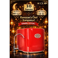 Sumarkt S-Tron 10 Aşamalı 12 Lt Metal Tanklı Süper Sarım Membran Teknolojili Mineralli Su Arıtma Cihazı