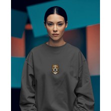 Muhtar Store Pitbull Baskılı Kadın Sweatshirt – Minimal Güçlü Duruş Tasarımı Regular Fit