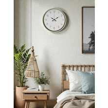 Akıllı Durak 36 cm Krem Sade Dekoratif Duvar Saati