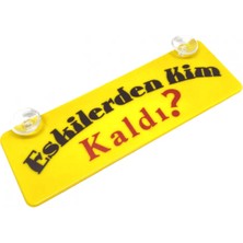 Özgürce Yazılı Sarı Dekor Plaka, Vantuzlu Cam Süsü, Şık ve Renkli Tasarım