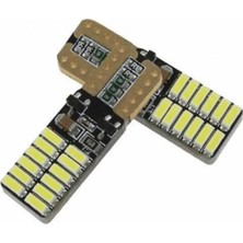 Özgürce T10 Dipsiz 5W Canbus 24 LED Beyaz Park Plaka Ampul Seti (2 Adet)