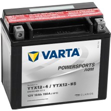 YTX12-BS Varta 12V 10AH Agm Motosiklet Aküsü