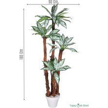 Yapay Çiçek Sitesi 4 Gövdeli Yapay Difenbahya Ağacı Model 2