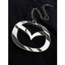 Özgürce Krom Pleksi Mazda Logo Dikiz Aynası Süsü, Şık ve Parlak Tasarım