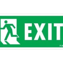 Ennalbur Exit Sol Uyarı Levhası 17,5x25 KOD:950