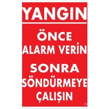 Ennalbur Yangın Nasıl Söndürülür Uyarı Levhası 25x35 KOD:869