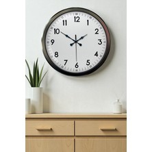 Akıllı Durak  Black Classic 52 cm Metal Modern ve Şık Duvar Saati