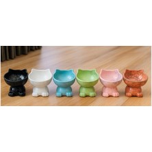 My Gusto Health Kedi Figürlü Yüksek Seramik Mama Kabı