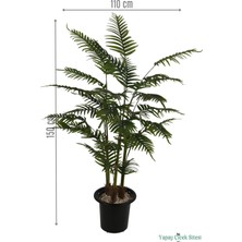 Yapay Çiçek Sitesi 3 Gövdeli Yapay Areka Palmiye Ağacı 150 cm