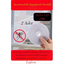 Lufern 2 Adet Ayarlanabilir Sineklik Cırt Bantlı Yapışkanlı Pratik Pencere Cam Kapı 0,75 Cmx1,25 cm 4 mt
