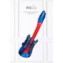 Pekshop Mavi Gitar Folyo Balon Gitar Şekilli Balon Mavi