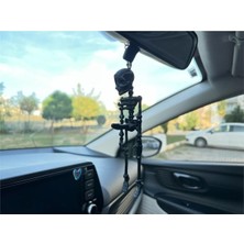 Özgürce Oynar Eklemli Büyük Siyah Iskelet Araba Süsü, Eğlenceli ve Çekici Tasarım