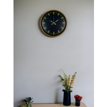 Akıllı Durak 36 cm Kahverengi Modern Duvar Saati