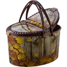 Akıllı Durak Desenli Piknik Sepeti