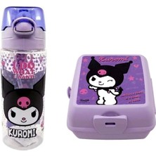 GENC DIJITAL BASKI Kuromi Beslenme Kabı ve Matarası