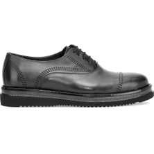 Ayakkabı Fuarı Elit HSY05 Erkek Hakiki Deri Klasik Ayakkabı Siyah