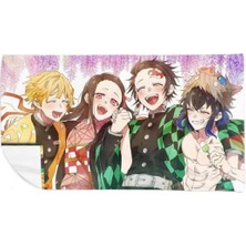 AGM Japon Anime Demon Slayer Moda Kamp Havluları, Hızlı Kuruyan Süper Emici Yumuşak ,demon Slayer Anime Havlusu, Demon Slayer Duvar Havlu Halısı